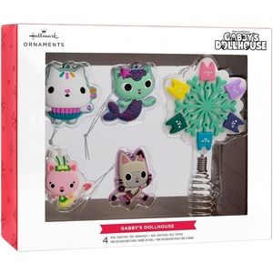 NIB Hallmark DreamWorks Gabby's Dollhouse 5" Miniature Tree Topper & ornaments